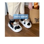 Zapatillas de lino con dibujos animados de vaca 🐮Sandalias de lino antideslizante